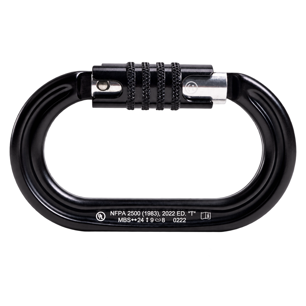 Omega Pacific Raider Aluminum 3-Stage Quik-Lok NFPA Carabiner - Black