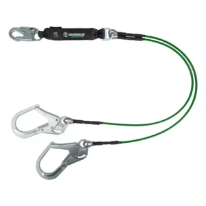 Safewaze Leading Edge 6′ Energy Absorbing Lanyard: Dual Leg, Rebar Hooks