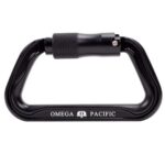 Omega Pacific Standard D Aluminum 3-Stage Quik-Lok NFPA Carabiner - Black — view 2