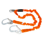 Safewaze VLINE 6’ Stretch Internal Energy Absorbing Lanyard: Dual Leg, Rebar Hooks — view 1