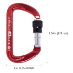 Omega Pacific Elite Screw-Lok NFPA Carabiner - Red — view 6