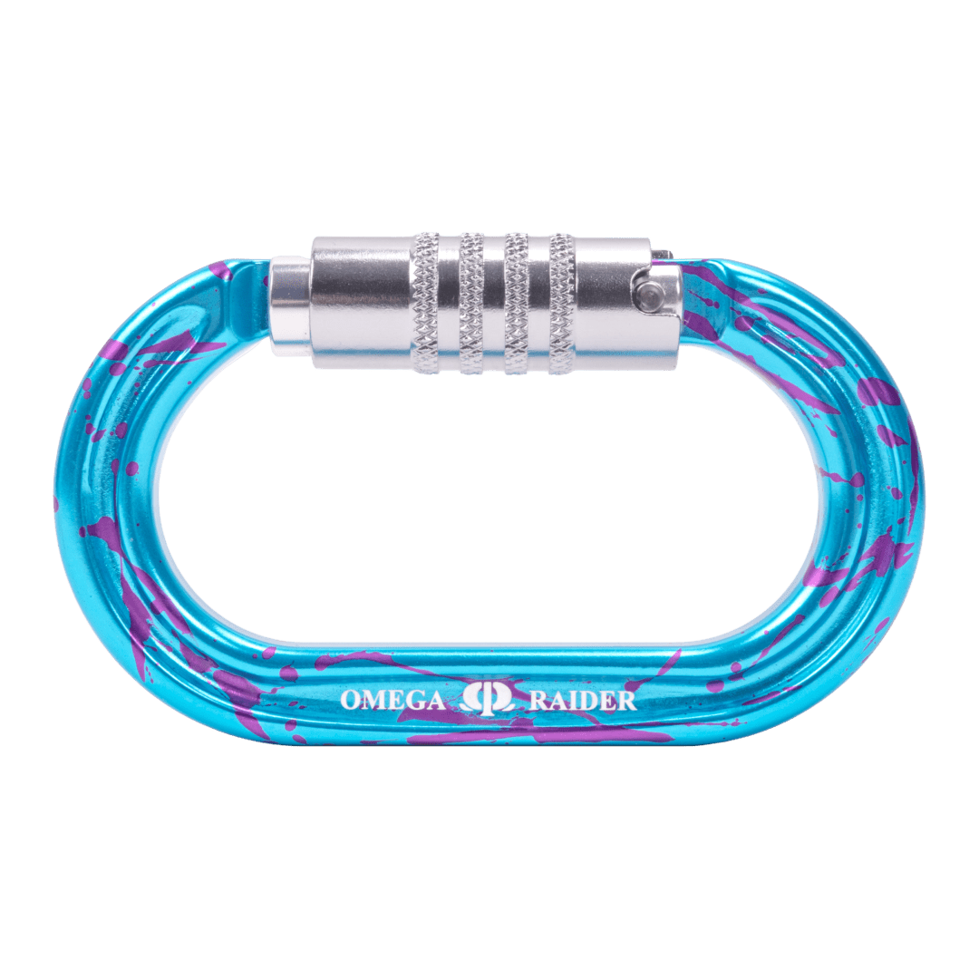 Omega Pacific Raider Aluminum 3-Stage Quik-Lok NFPA Carabiner - Blue Crush