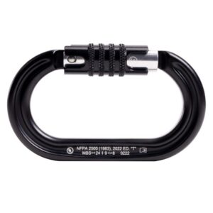 Omega Pacific Raider Aluminum 3-Stage Quik-Lok NFPA Carabiner - Black