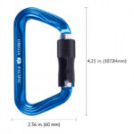 Custom Omega Pacific Standard D 3-Stage Quik-Lok Carabiner NFPA (Pack Of 5) — view 3