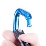 Omega Pacific Standard D Aluminum 3-Stage Quik-Lok NFPA Carabiner - Blue — view 2