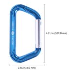Omega Pacific Standard D Aluminum Straightgate Carabiner - Blue — view 7