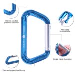 Omega Pacific Standard D Aluminum Straightgate Carabiner - Blue — view 6