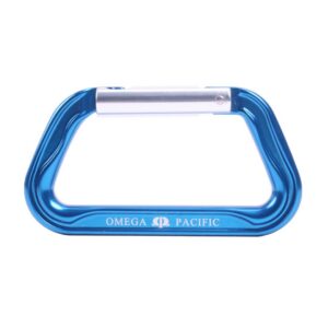 Omega Pacific Standard D Aluminum Straightgate Carabiner - Blue