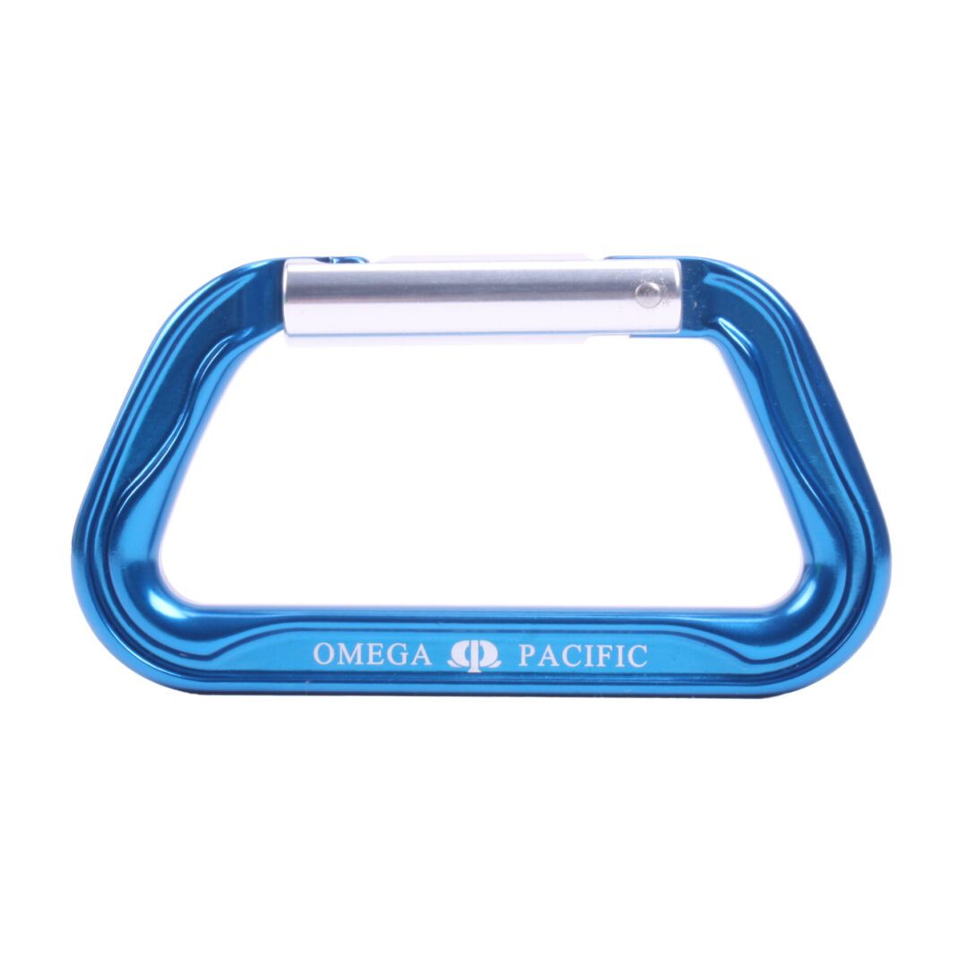 Omega Pacific Standard D Aluminum Straightgate Carabiner - Blue
