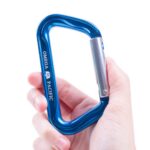 Omega Pacific Standard D Aluminum Straightgate Carabiner - Blue — view 2