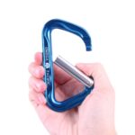 Omega Pacific Standard D Aluminum Straightgate Carabiner - Blue — view 3