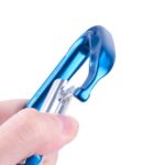 Omega Pacific Standard D Aluminum Straightgate Carabiner - Blue — view 4
