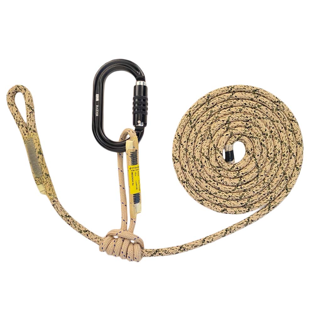 ACO 8mm Resc Tech Tether System with 3 Stage Quick Lock Carabiner