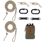 ACO 8mm Resc Tech Saddle Hunting Combo with 3 Stage Quick Lock Carabiners — view 1