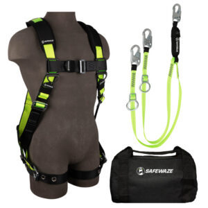 SAFEWAZE PRO Bag Combo - Harness & 6′ Lanyard Fall Protection Kit