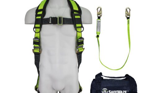 Safewaze Pass Through Leg Harness & High Profile Lanyard Fall Protection Kit