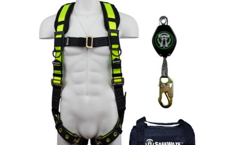 Safewaze Grommet Leg Harness & 7′ SRL Fall Protection Kit