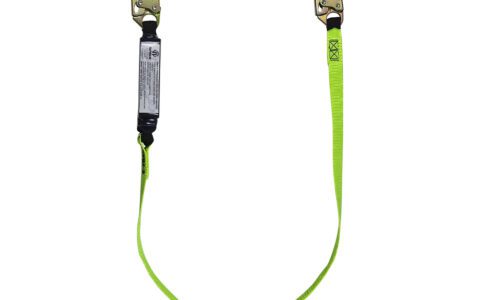 Safewaze 6′ High Profile Energy Absorbing Lanyard w/ Snap and Tie Back Hook