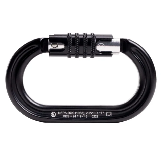 Omega Pacific Raider Aluminum 3-Stage Quik-Lok NFPA Carabiner - Black