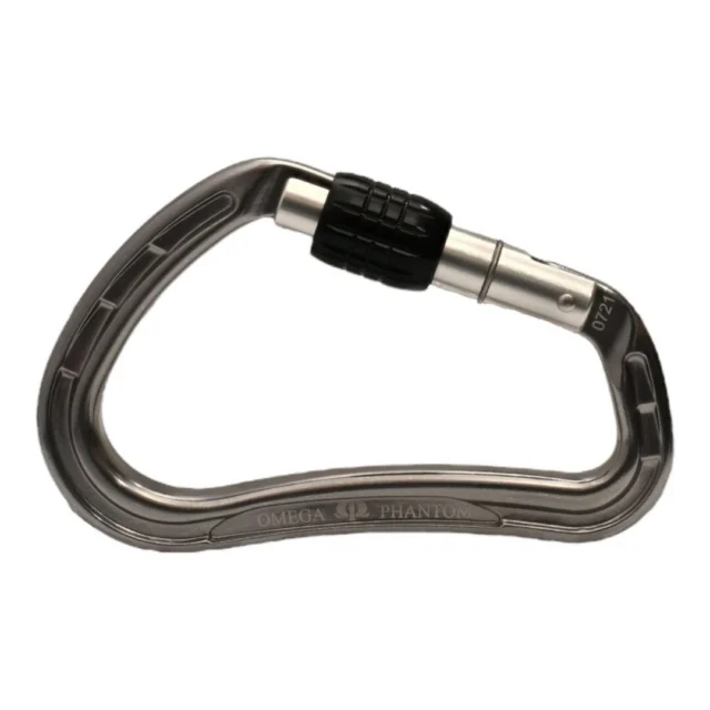 Omega Pacific Phantom Aluminum Screw-Lok Carabiner - Gunmetal