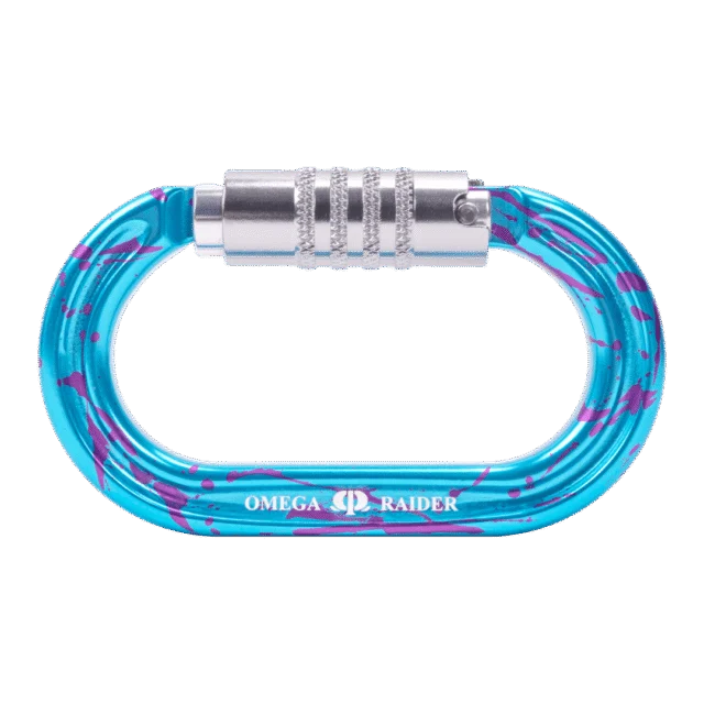 Omega Pacific Raider Aluminum 3-Stage Quik-Lok NFPA Carabiner - Blue Crush