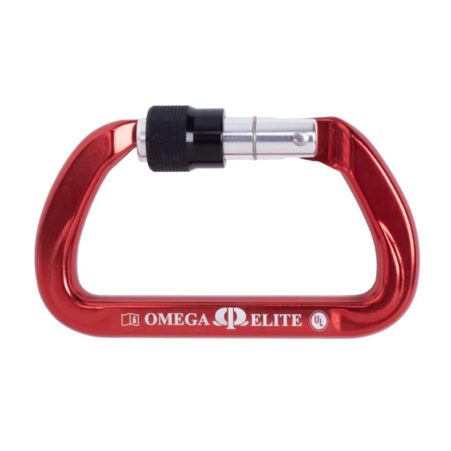 Omega Pacific Elite Screw-Lok NFPA Carabiner - Red